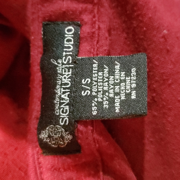 Maroon Button Down Top - Picture 3 of 3